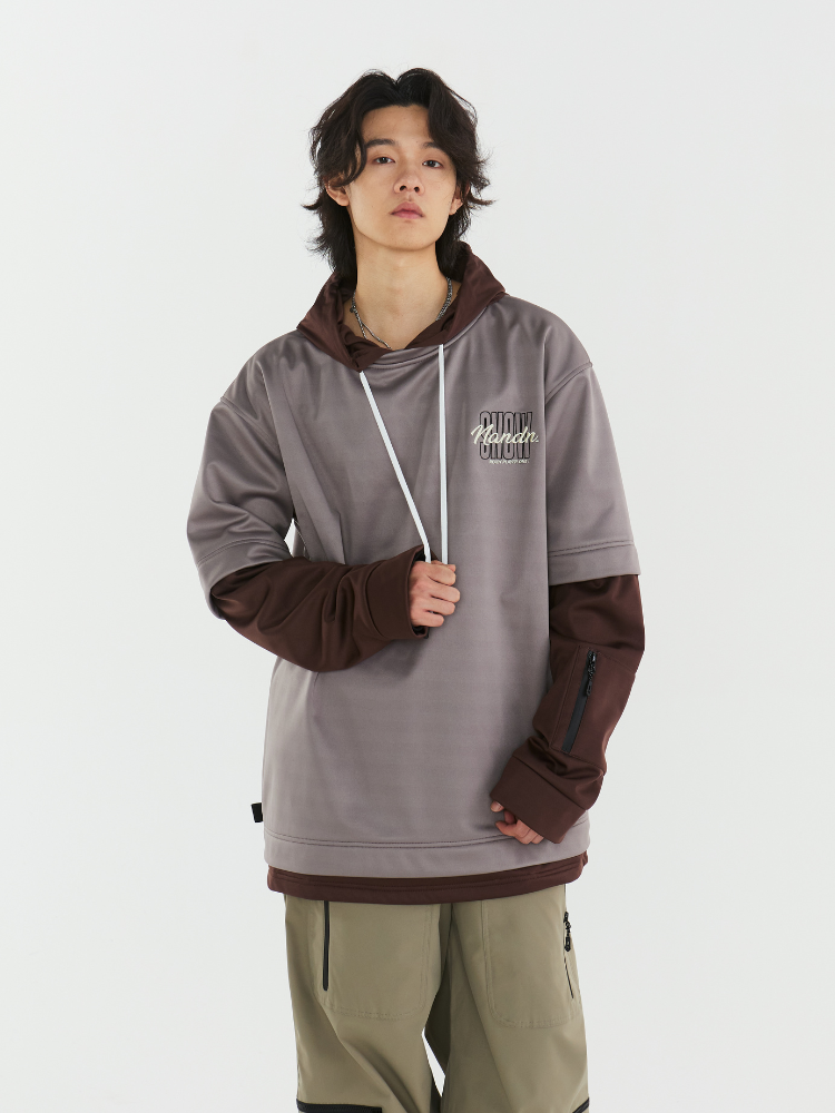 Layered-Sleeve Waterproof Fleece Pullover – Unisex | NANEND