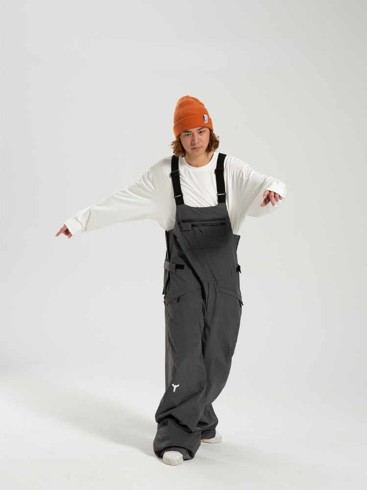 3L Freeride Baggy Snow Bib Pants – Unisex | Winter Ticket